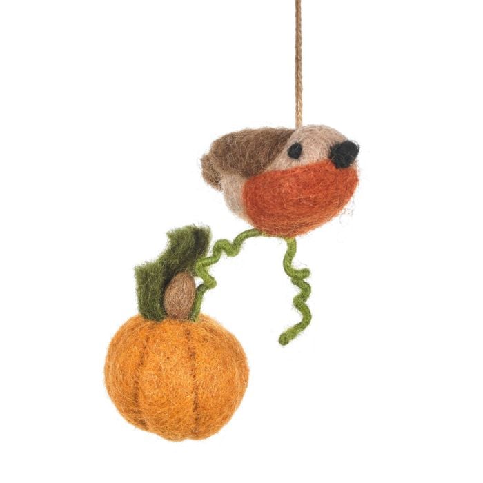 felt so good Handmade Felt Country Robin Hanging Decoration