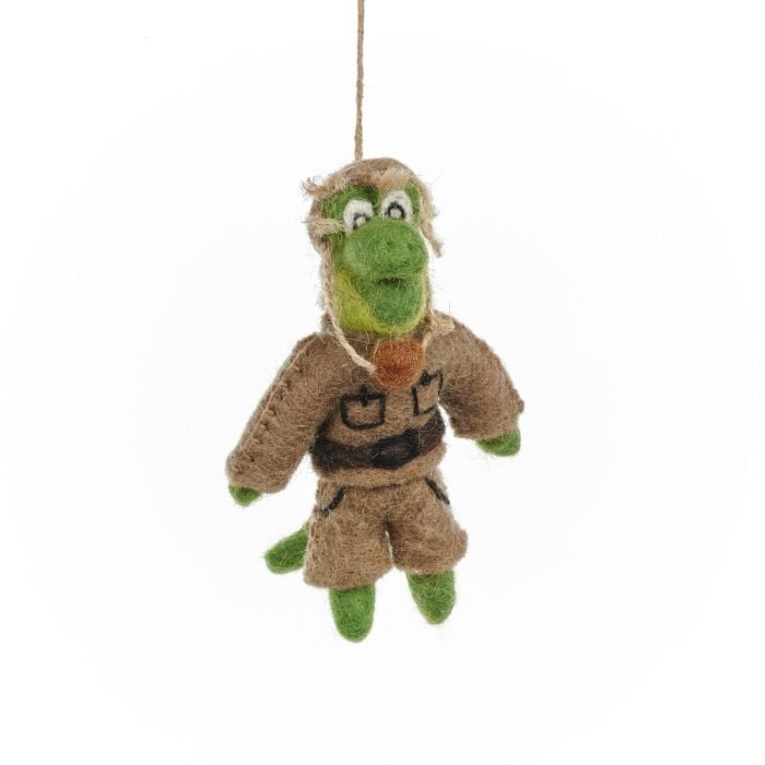 felt so good Handmade Felt Crocodile Dundee Hanging Decoration