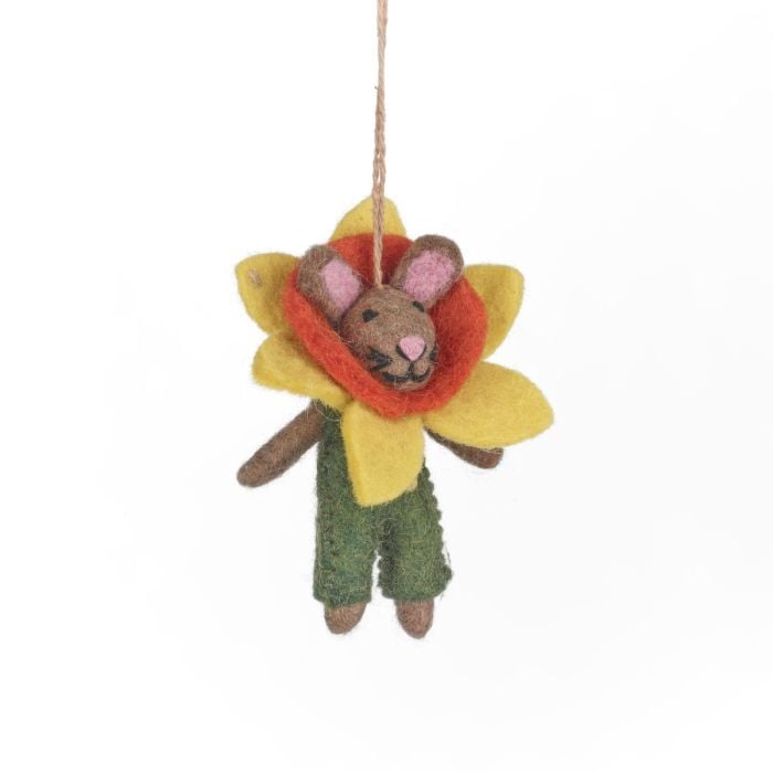 Felt So Good Handmade Felt Danni The Daffodil Bunny Spring Hanging Decoration