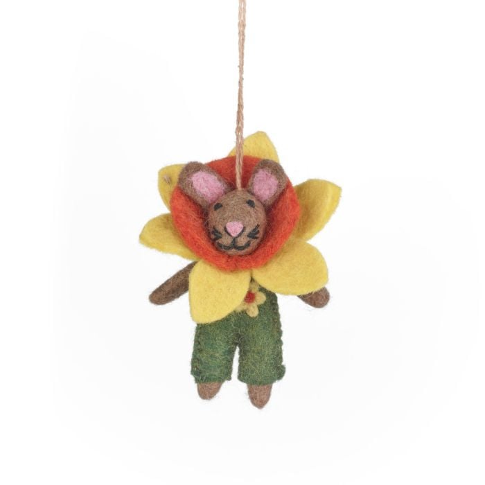 felt so good Handmade Felt Danni the Daffodil Bunny Spring Hanging Decoration