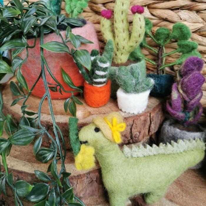 Felt So Good Handmade Felt Daphne Dinosaur Hanging Easter Decoration