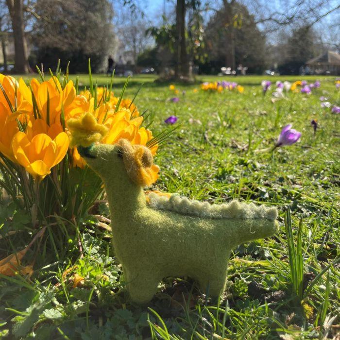 Felt So Good Handmade Felt Daphne Dinosaur Hanging Easter Decoration