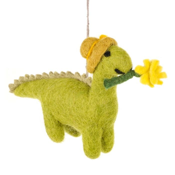 felt so good Handmade Felt Daphne Dinosaur Hanging Easter Decoration