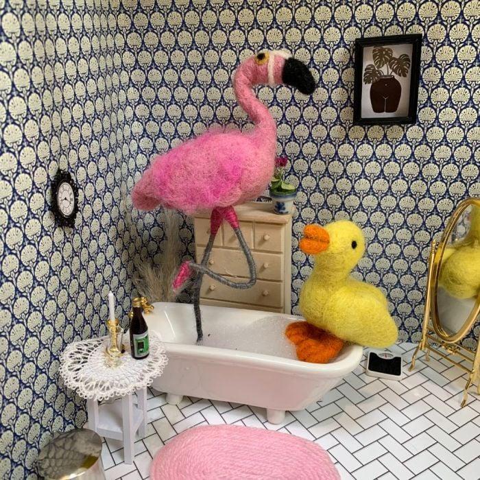 Felt So Good Handmade Felt Darla The Duckling Hanging Decoration