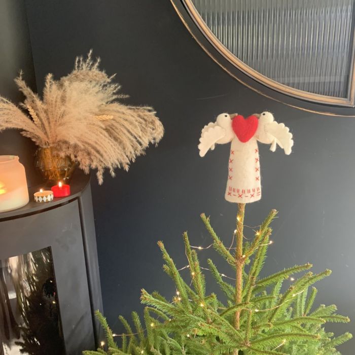 Felt So Good Handmade Felt Delightful Dove Christmas Tree Topper Decoration