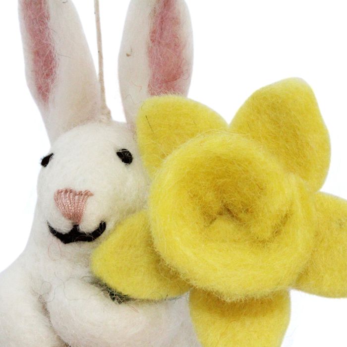 Felt So Good Handmade Felt Delilah Bunny Hanging Easter Decoration