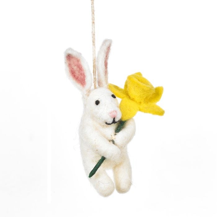 felt so good Handmade Felt Delilah Bunny Hanging Easter Decoration