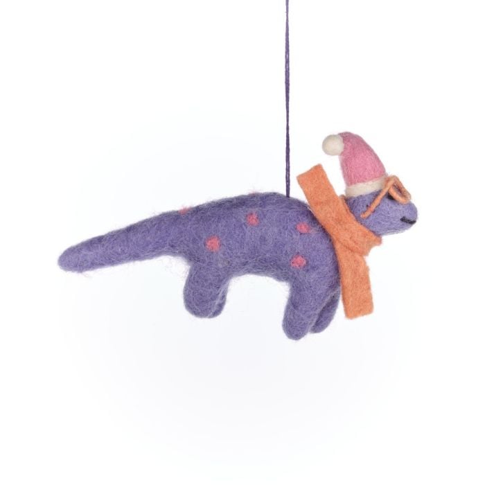 Felt So Good Handmade Felt Demi The Dinosaur Hanging Decoration