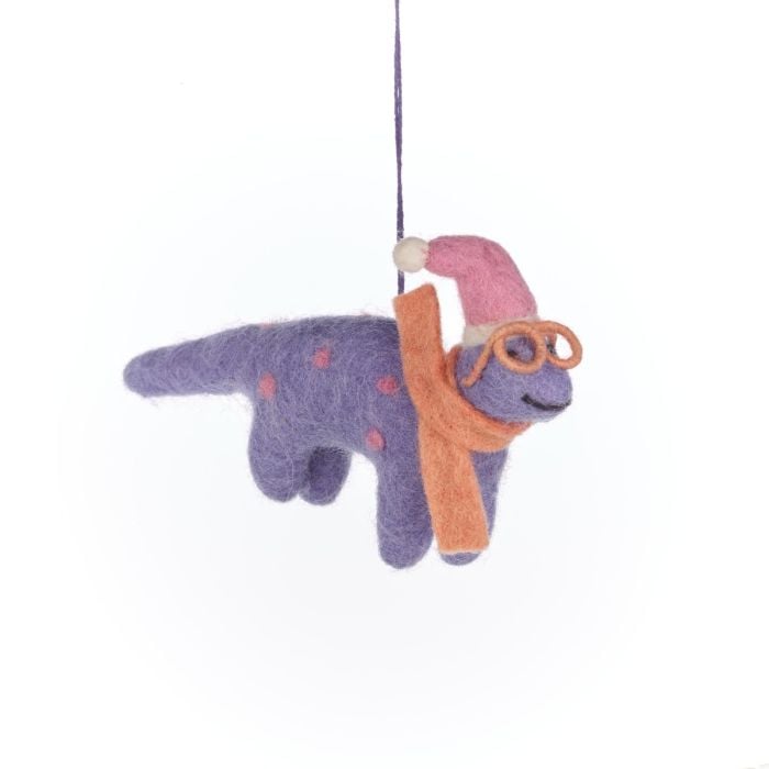 felt so good Handmade Felt Demi the Dinosaur Hanging Decoration