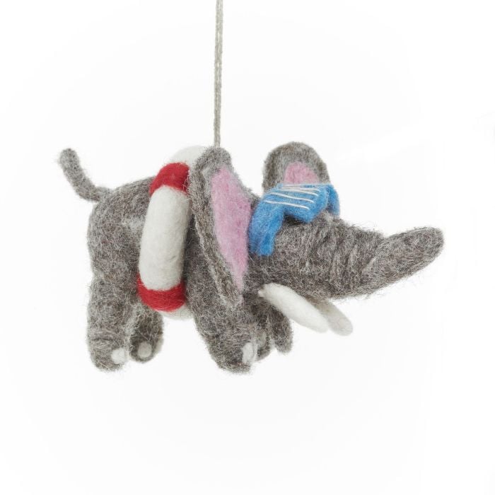 Felt So Good Handmade Felt Diving Dumbo Hanging Decoration