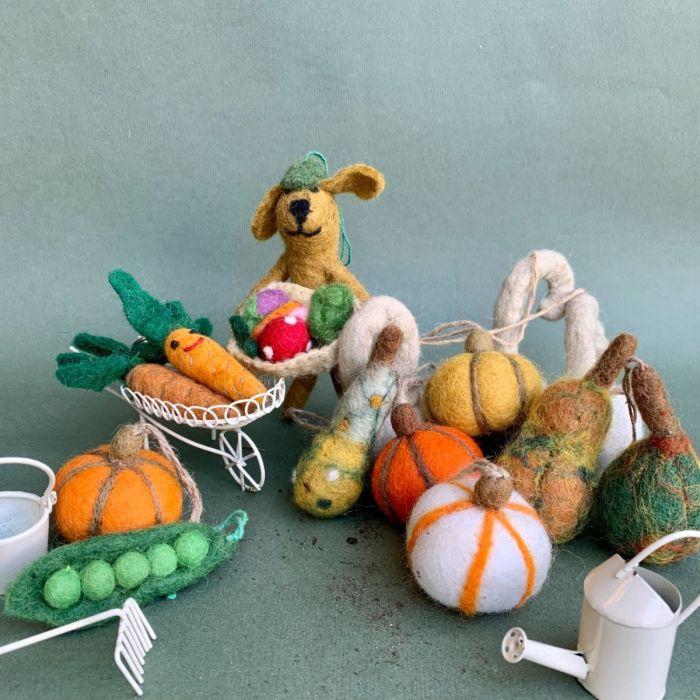 Felt So Good Handmade Felt Dom The Gardening Dog Hanging Decoration