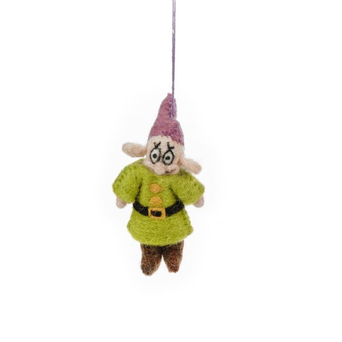 felt so good Handmade Felt Dopey the Dwarf Hanging Fairytale Decoration