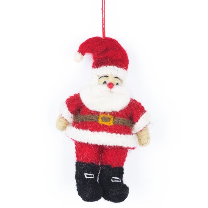 Felt So Good Handmade Felt Drunk Santa Christmas Tree Hanging Decoration