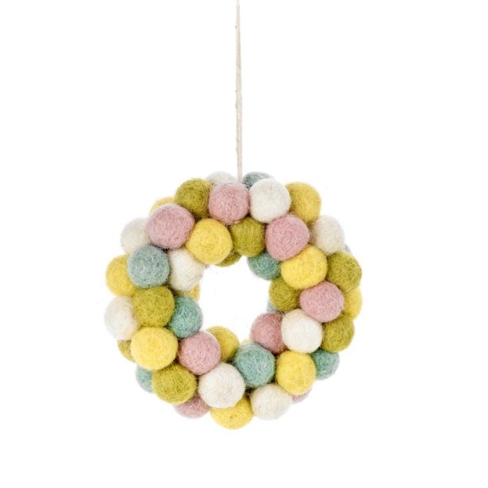 felt so good Handmade Felt Easter Mini Bubble Wreath Hanging Decoration