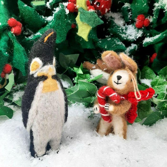 Felt So Good Handmade Felt Eddie The Emperor Penguin Hanging Arctic Decoration