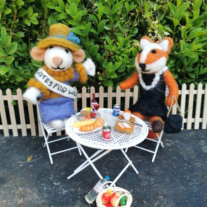 Felt So Good Handmade Felt Emmeline The Suffragette Mouse Hanging Decoration