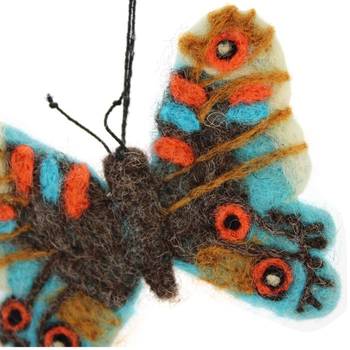 Felt So Good Handmade Felt Emperor Butterfly Hanging Biodegradable Decoration