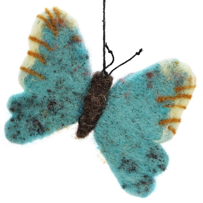 Felt So Good Handmade Felt Emperor Butterfly Hanging Biodegradable Decoration