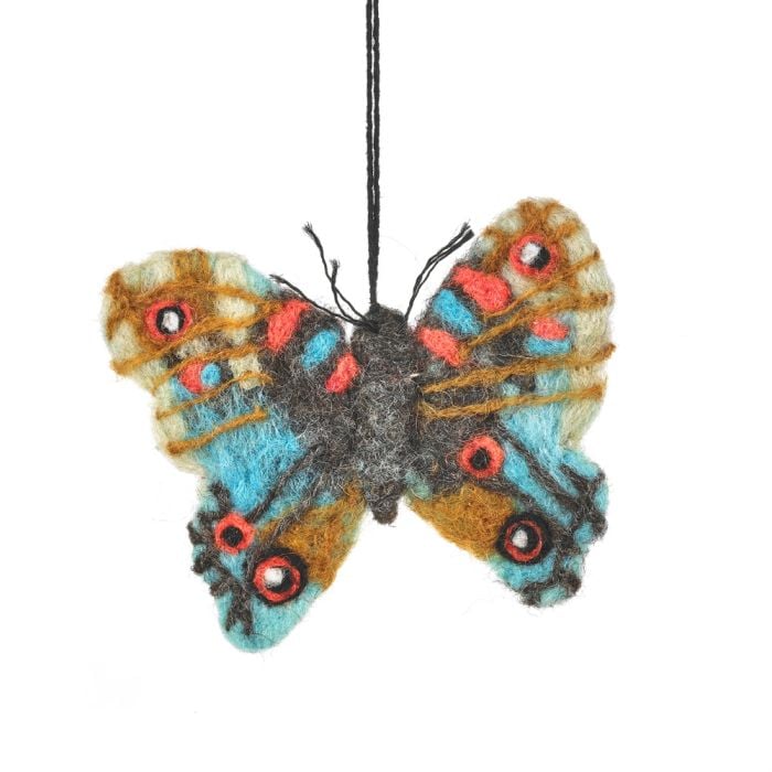 felt so good Handmade Felt Emperor Butterfly Hanging Biodegradable Decoration