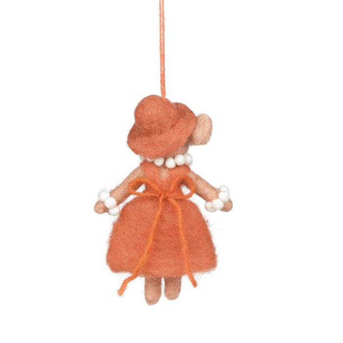 Felt So Good Handmade Felt Evelyn The Mouse Hanging Decoration