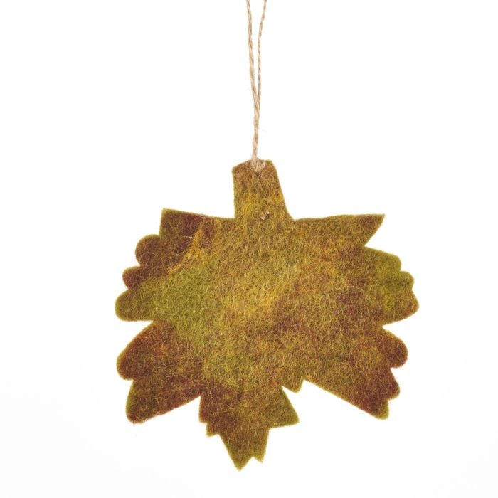 Felt So Good Handmade Felt Fair Trade Autumnal Leaves (Set Of 5) Hanging Decorations