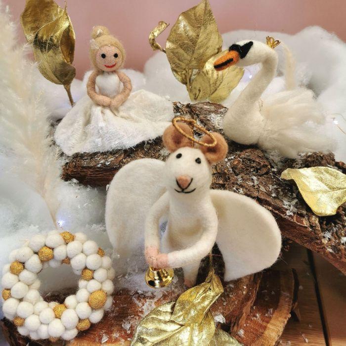 Felt So Good Handmade Felt Fair Trade Ballerina Hanging Decoration