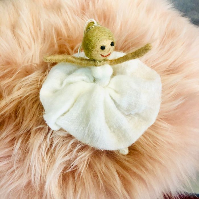 Felt So Good Handmade Felt Fair Trade Ballerina Hanging Decoration