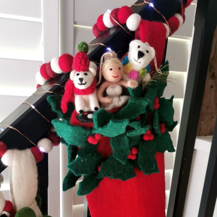 Felt So Good Handmade Felt Fair Trade Ballerina Hanging Decoration