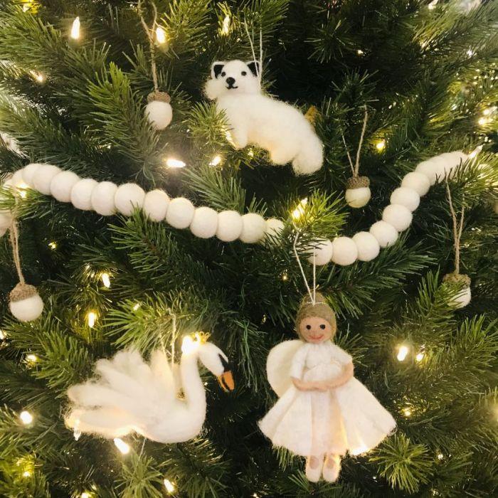 Felt So Good Handmade Felt Fair Trade Christmas Angel Hanging Tree Decoration