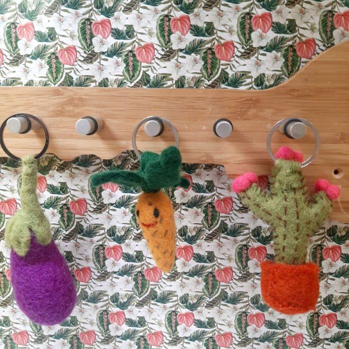 Felt So Good Handmade Felt Fair Trade Mr. Carrot Easter Spring Keyring