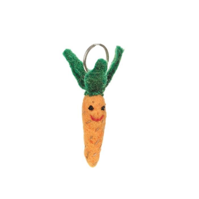 felt so good Handmade Felt Fair trade Mr. Carrot Easter Spring Keyring