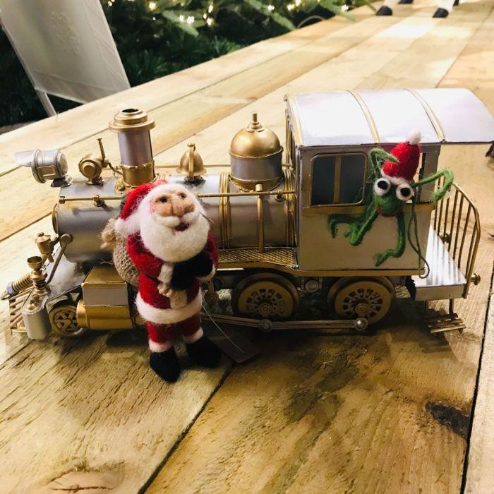 Felt So Good Handmade Felt Father Christmas Santa Tree Hanging Decoration