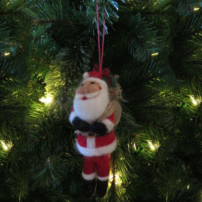 Felt So Good Handmade Felt Father Christmas Santa Tree Hanging Decoration
