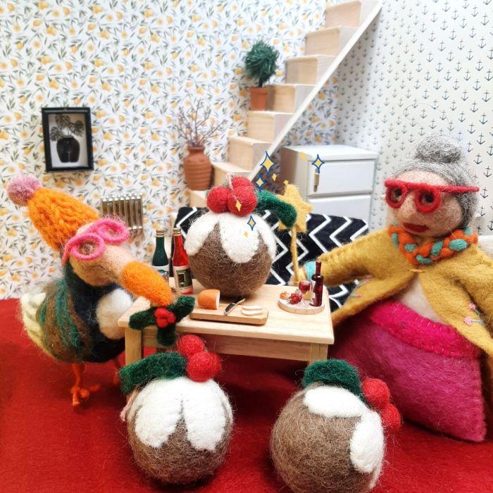 Felt So Good Handmade Felt Festive Dodo Hanging Christmas Decoration