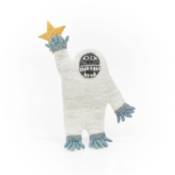 felt so good Handmade Felt Festive Yeti Christmas Tree Topper felt so good Handmade Felt Festive Yeti Christmas Tree Topper