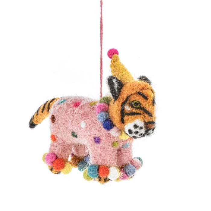felt so good Handmade Felt Fiesta Tiger Hanging Party Decoration