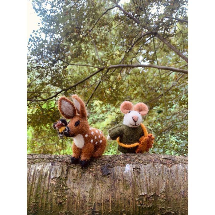 Felt So Good Handmade Felt Flora The Fawn Hanging Woodland Decoration