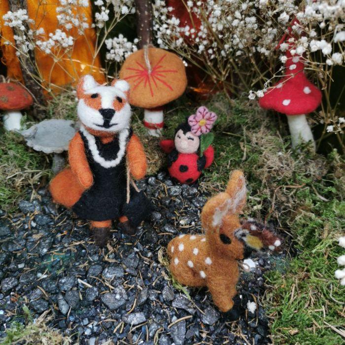 Felt So Good Handmade Felt Flora The Fawn Hanging Woodland Decoration