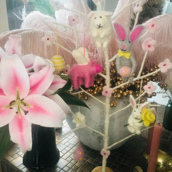 Felt So Good Handmade Felt Flying Pig Biodegradable Hanging Decoration