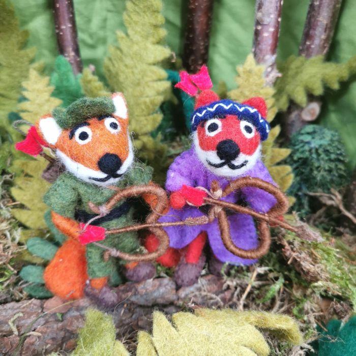 Felt So Good Handmade Felt Fox Robin Hood Hanging Decoration
