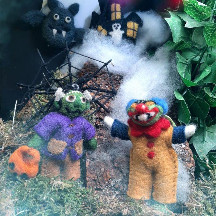 Felt So Good Handmade Felt Frankenstein Hanging Halloween Decoration