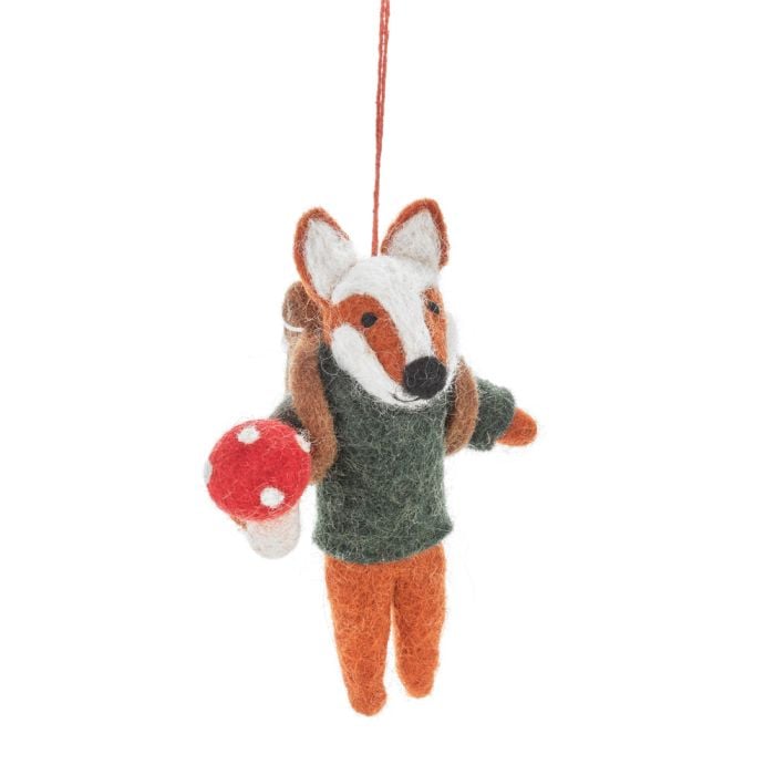 felt so good Handmade Felt Frankie Foraging Fox Decoration