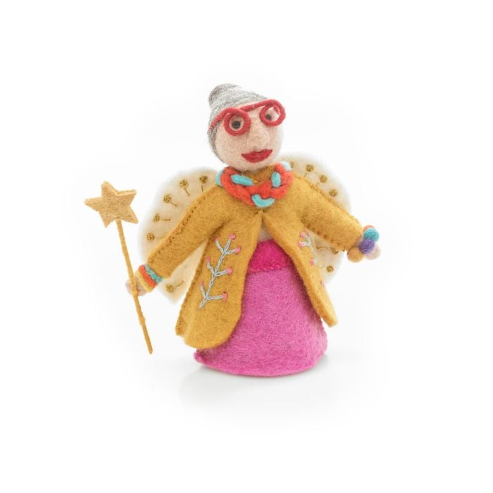 Felt So Good Handmade Felt Funky Fairy Godmother Christmas Tree Topper