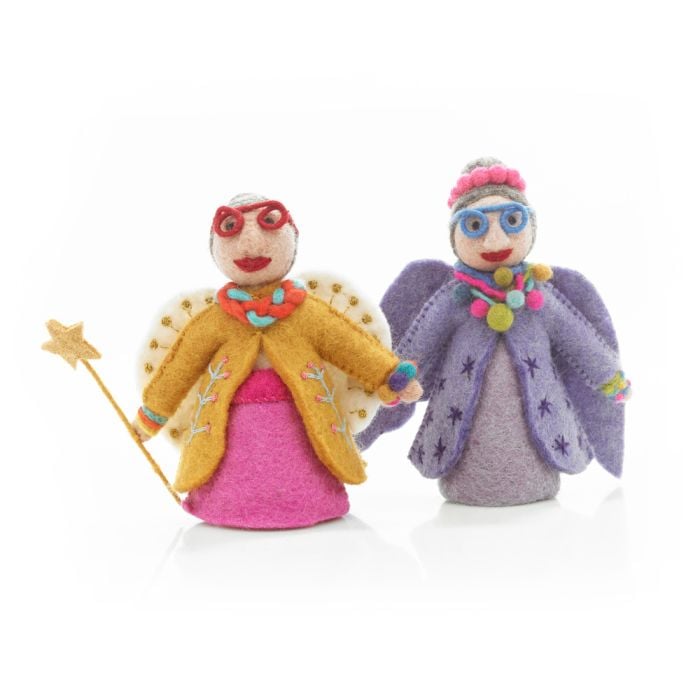 felt so good Handmade Felt Funky Fairy Godmother Christmas Tree Topper