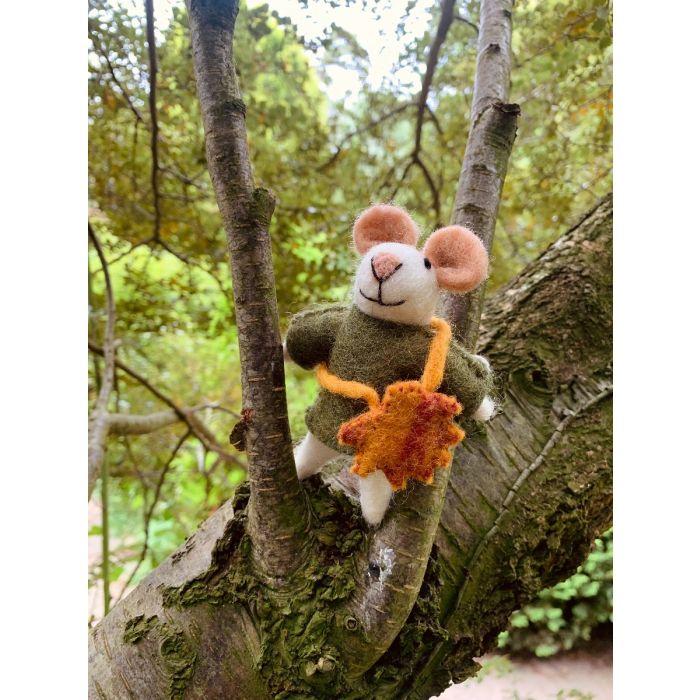 Felt So Good Handmade Felt George The Mouse Hanging Autumnal Woodland Decoration