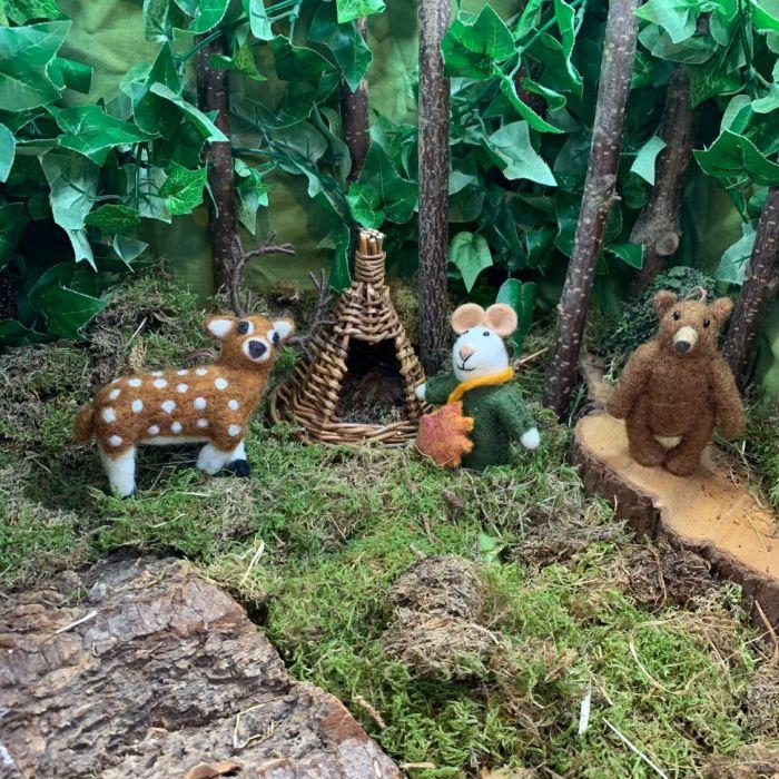 Felt So Good Handmade Felt George The Mouse Hanging Autumnal Woodland Decoration