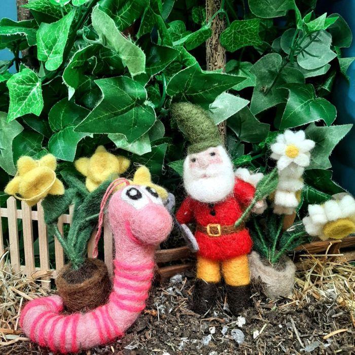 Felt So Good Handmade Felt Gilbert The Garden Gnome Hanging Decoration