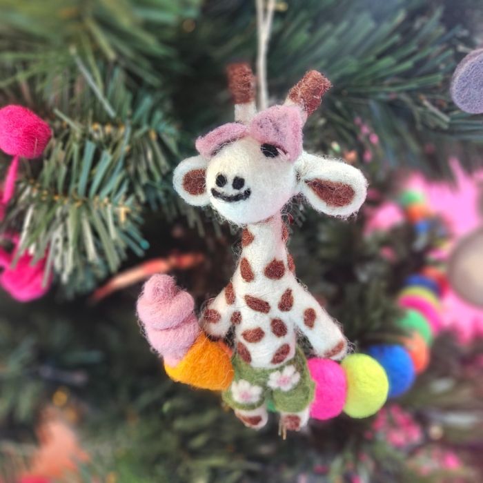 Felt So Good Handmade Felt Ginny The Giraffe Safari Hanging Decoration