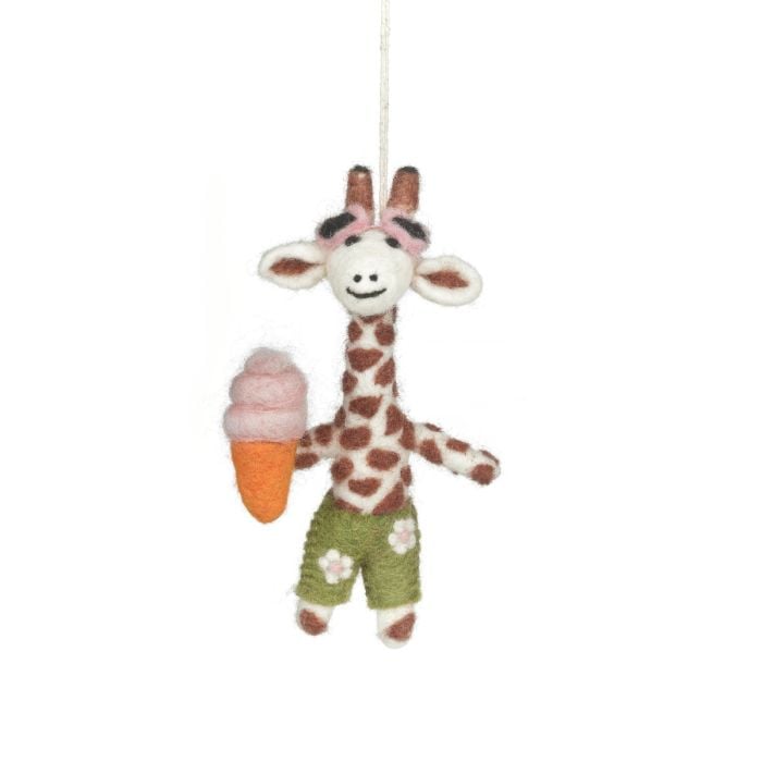 felt so good Handmade Felt Ginny the Giraffe Safari Hanging Decoration
