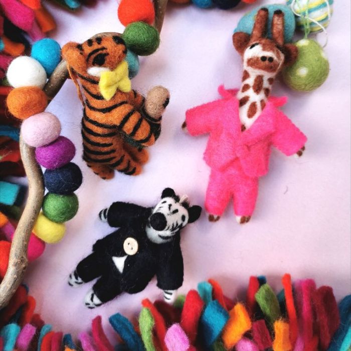 Felt So Good Handmade Felt Gregory Giraffe Hanging Decoration